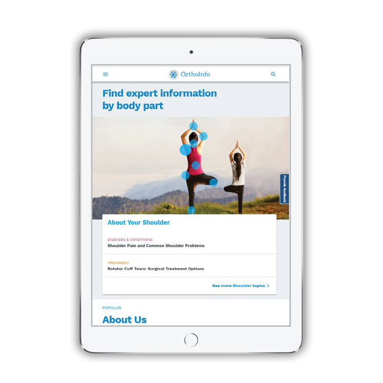AAOS1's tweet photo. Where are you getting your bone and joint health information? https://t.co/4AR9JeoOZm, the Academy's educational site has hundreds of articles videos and other resources to help manage your bone &amp; joint care. Visit the site today. https://t.co/YAYoy3CdbY https://t.co/haewqYkQoU