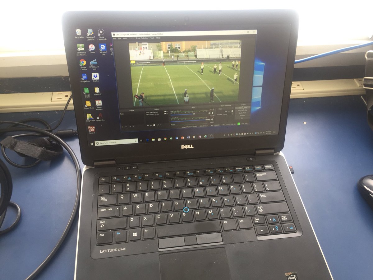 David_Dodson_'s tweet photo. When your favorite AD can’t be at the game, you bring the game to him!! #llivestream #GoldPride #vikings #CSDFootball https://t.co/vR5WKnoz4A