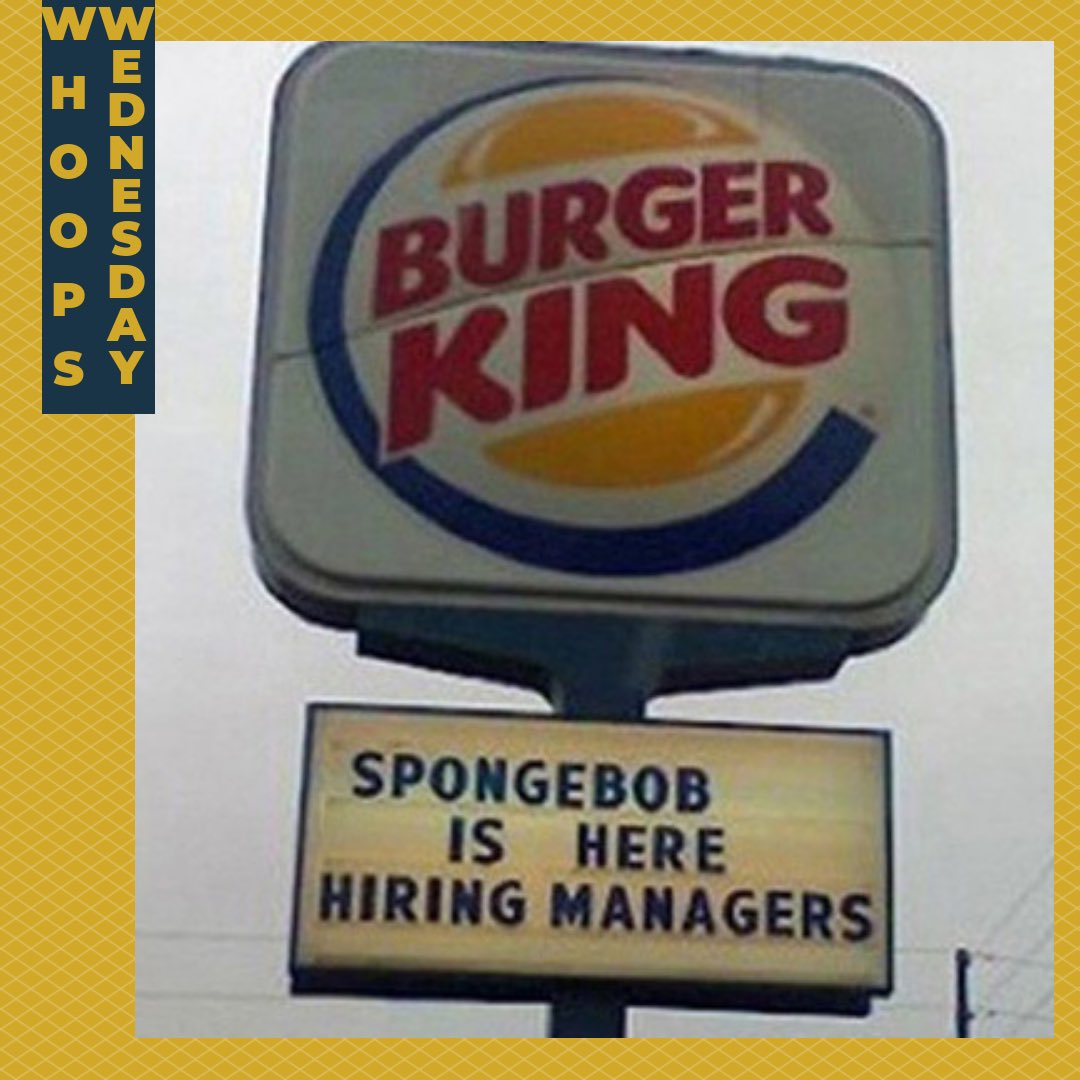 JoshProofs's tweet image. It’s Whoops Wednesday! I’m more of a Five Guys kinda guy, but if Spongebob showed up at BK and started hiring managers, I could be persuaded. 😉

#whoopswednesday #punctuationmatters #courtreporting #courtreporterlife #punctuationdaily #courtreporterproblemssolved