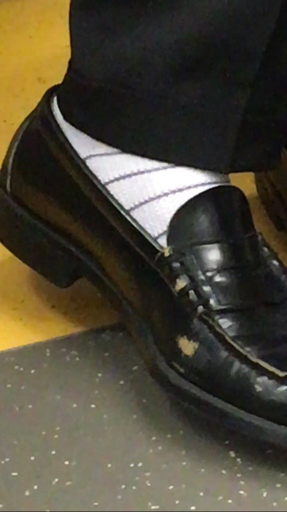 White Sposocks Twitterissa 今朝の収穫 男子高校生のローファーと白ソックス
