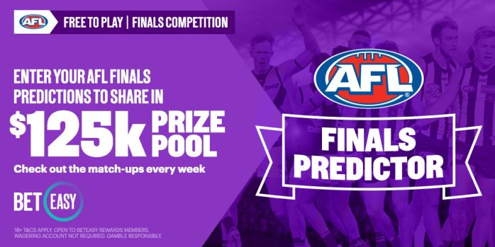 RankingsDFS's tweet image. Fancy having a crack at winning a share of $125k in prizes, without spending a cent?
We have all the info you need to take part in this great contest by @BetEasy
dailyfantasyrankings.com.au/article/win-a-…
#AFL #AFLFinals #DFS