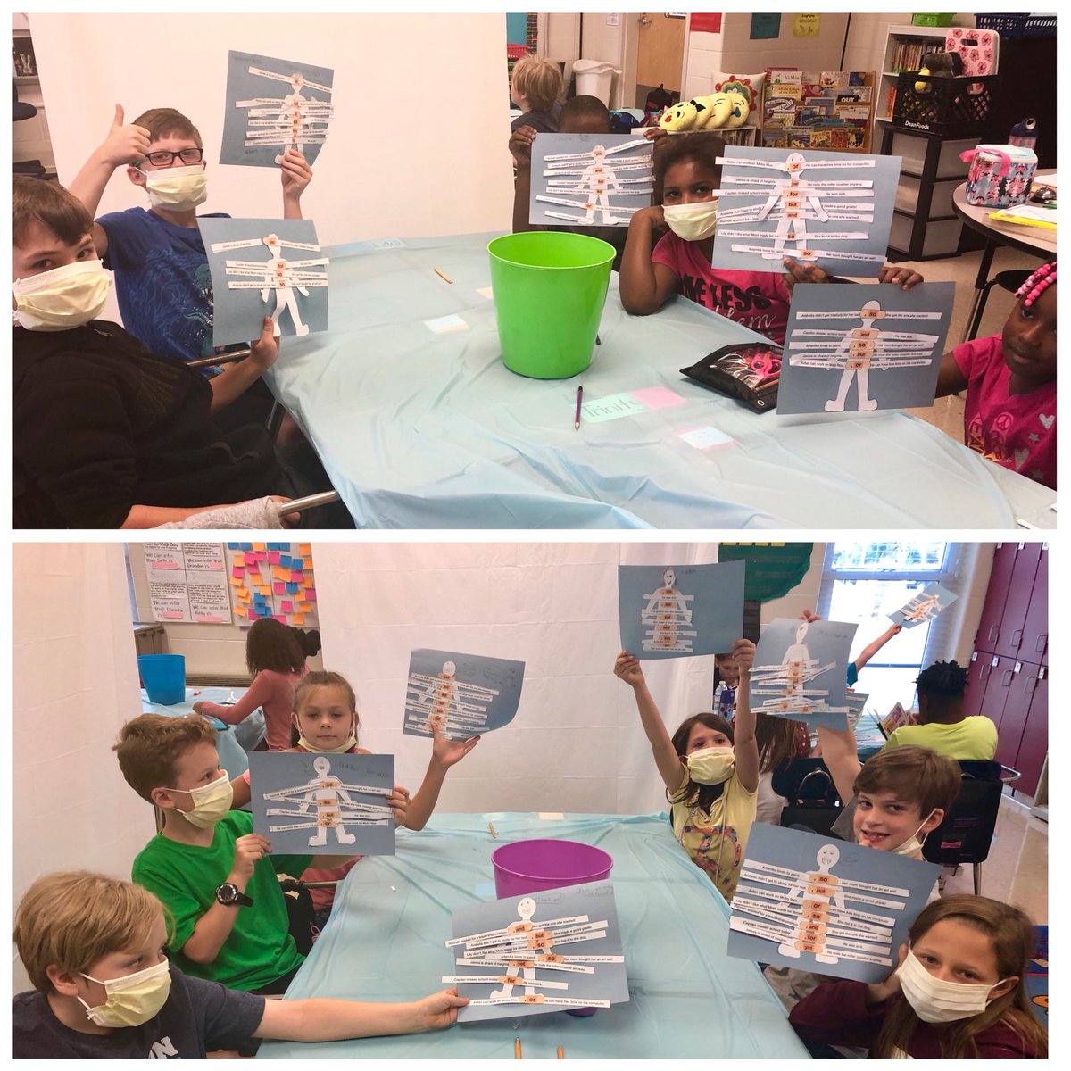 curlee_aes's tweet image. Compound Sentence Surgery was a success! These kiddos cured their patient of Simple Sentence Syndrome. Quotes of the day: “Don’t die on me!” and “Dr. Curlee, I think he’s gonna make it!” @BBCMES @TcboeE #MakeLearningFun #StopGrammarTime
