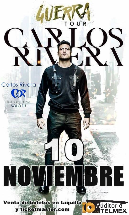 Nancy_SoloTuMty's tweet photo. Noche especial este 10 de Noviembre en Guadalajara, Jal.  #CarlosRivera con su #Guerratour en el @auditorioTelmex ! @clubSolotu @jjuarezww @sonymusicmexico @westwoodentt 💙 https://t.co/8JYiT4kM8i https://t.co/uEZsMCiiAd
