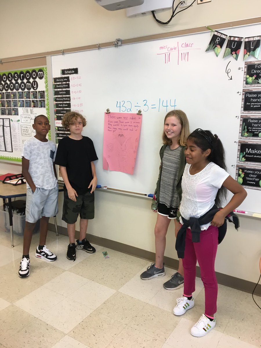 misscarter5th's tweet photo. Today we learned about a few of our Math Practices! #thinkaboutmath #modelmath https://t.co/bTBepNRZrH