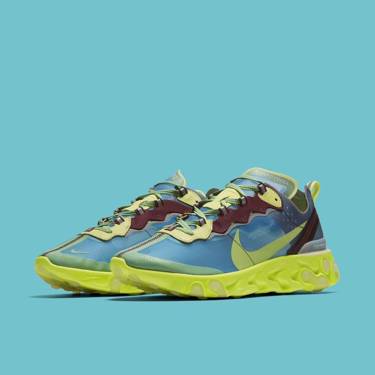 nike x undercover react element 87 lakeside & electric yellow