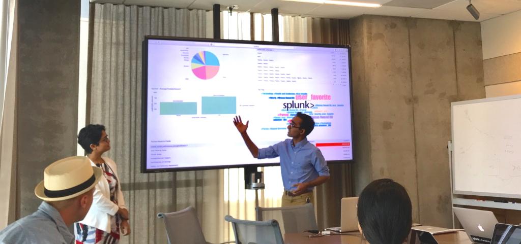 splunk's tweet photo. Ain't no internship like a Splunkternship. See how Splunktern Karthik Bharathala made the most of his summer by embracing a challenge and attacking it head-on: https://t.co/PIC2TKX4tS #splunklife https://t.co/zqddfQ5N3U