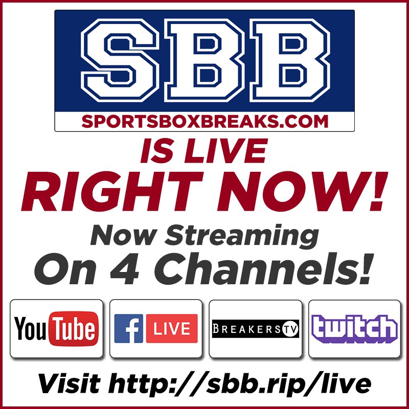 SBBTweet's tweet image. LIVE NOW: SOLD OUT: 2018 @Topps  Stadium Club #5here for Live Stream: sbb.rip/live  #SBB #thehobby #groupbreaks