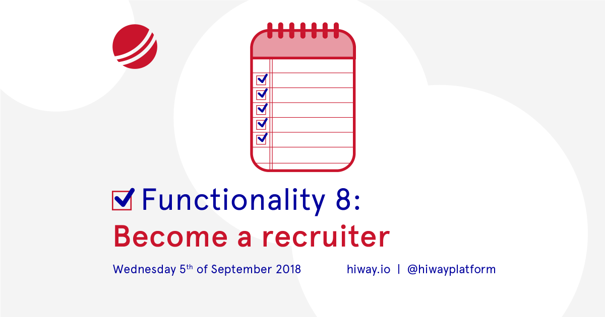 hiwayplatform's tweet photo. Functionality #8: Become a recruiter: Hiway is making it possible for anyone to become an online #headhunter. We will help with the administrative processes and the #recruiter will receive a #bonus for using their network. https://t.co/9oCHlHQqEF