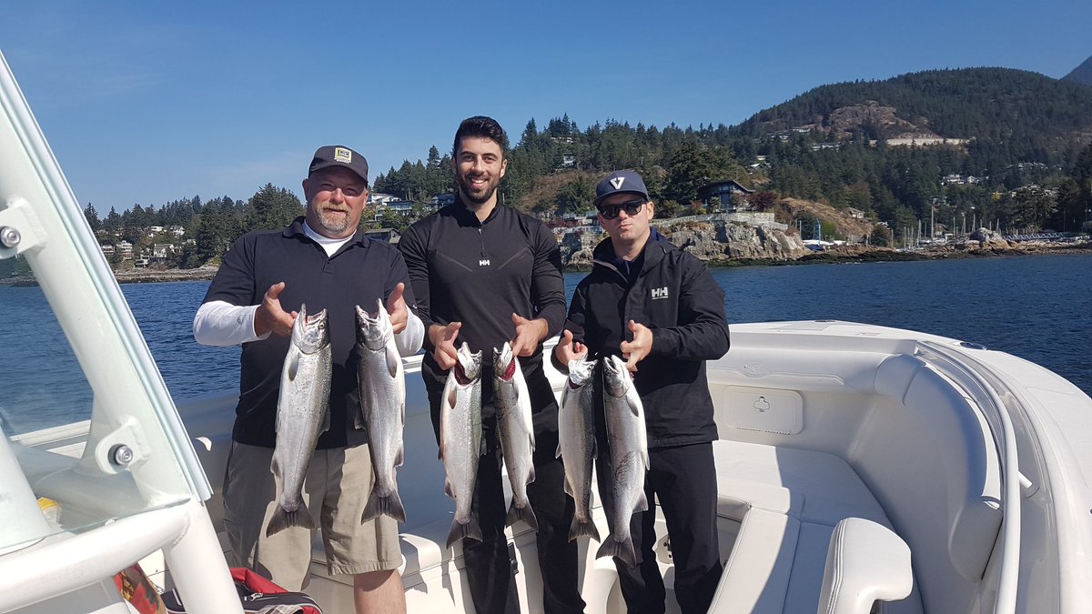 Great morning out catching hatchery coho released a bunch also with a few wild mixed in.  #Fishing #vancouversalmoncharters #wefishhere #boatingvancouver #boatrental #seafoodfeast #pnw