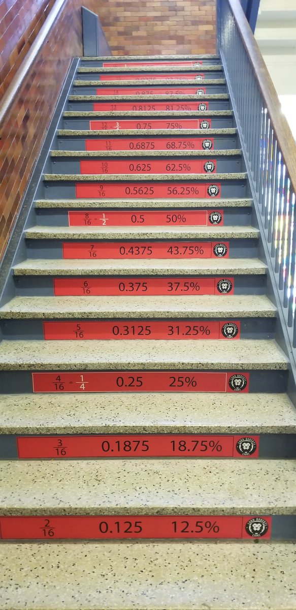 fmzabian's tweet image. Getting my exercise and learning some math as I walk up the stairs at Lord Roberts. Cool idea!