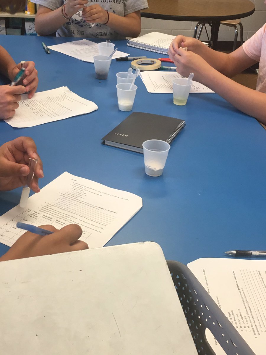 Lab days are the best days!Solutions vs. suspensions vs. colloids kind of day in phys. sci! #knowledgethroughexperience