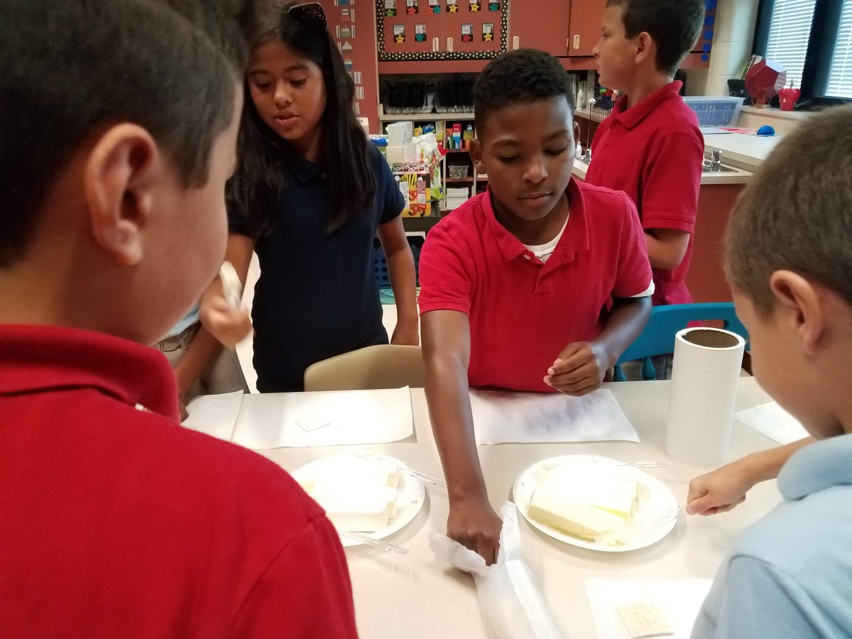 Holley405's tweet photo. We had a Butter vs. Margarine battle today after reading "Saturdays and Teacakes". BUTTER IS BETTER! #schk12 #lilgovs #lesterlaminack #jiveymentortexts https://t.co/831cPGPlr7