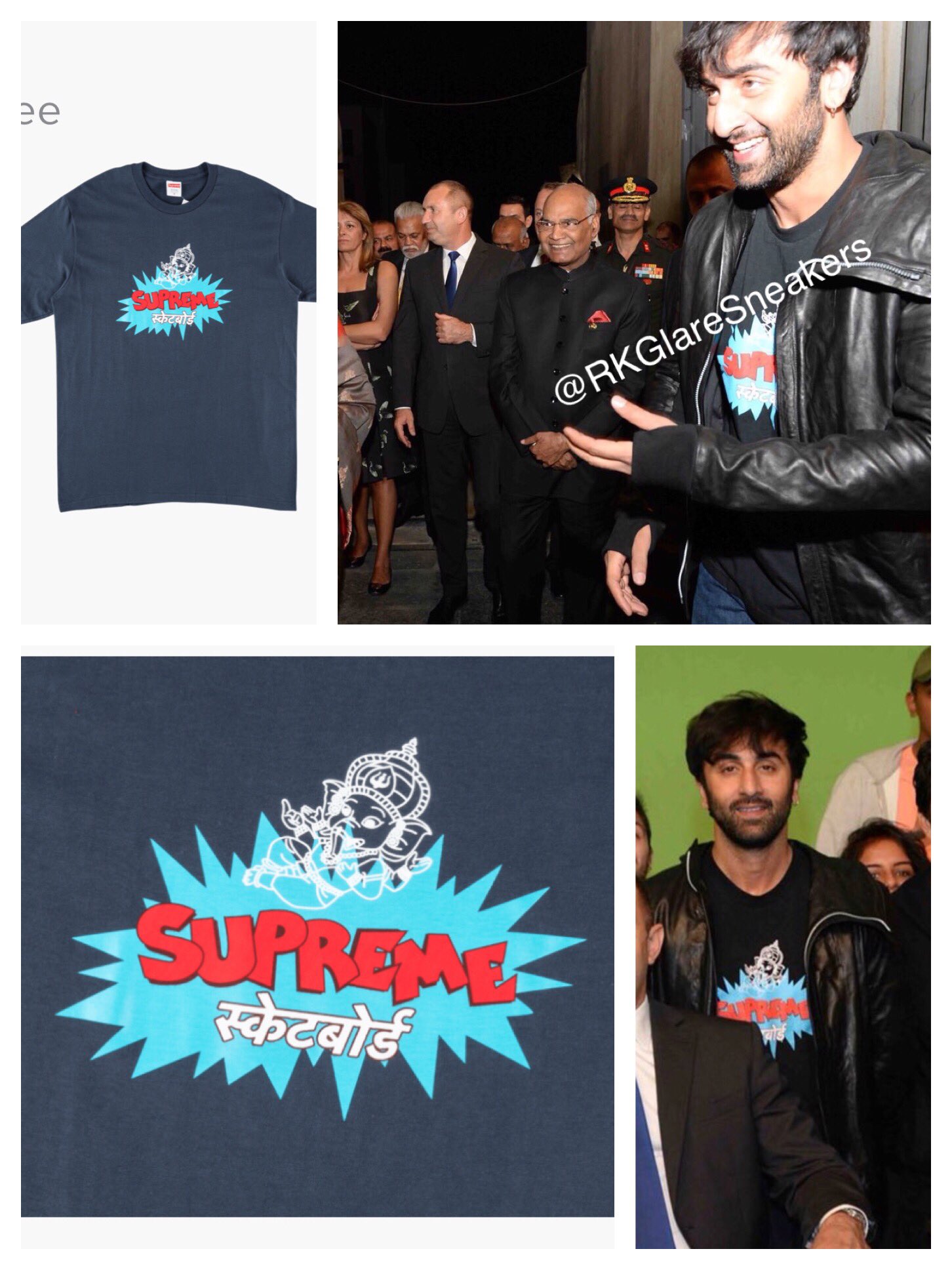 Ranbir Kapoor Black T-Shirt - Supreme Shirts