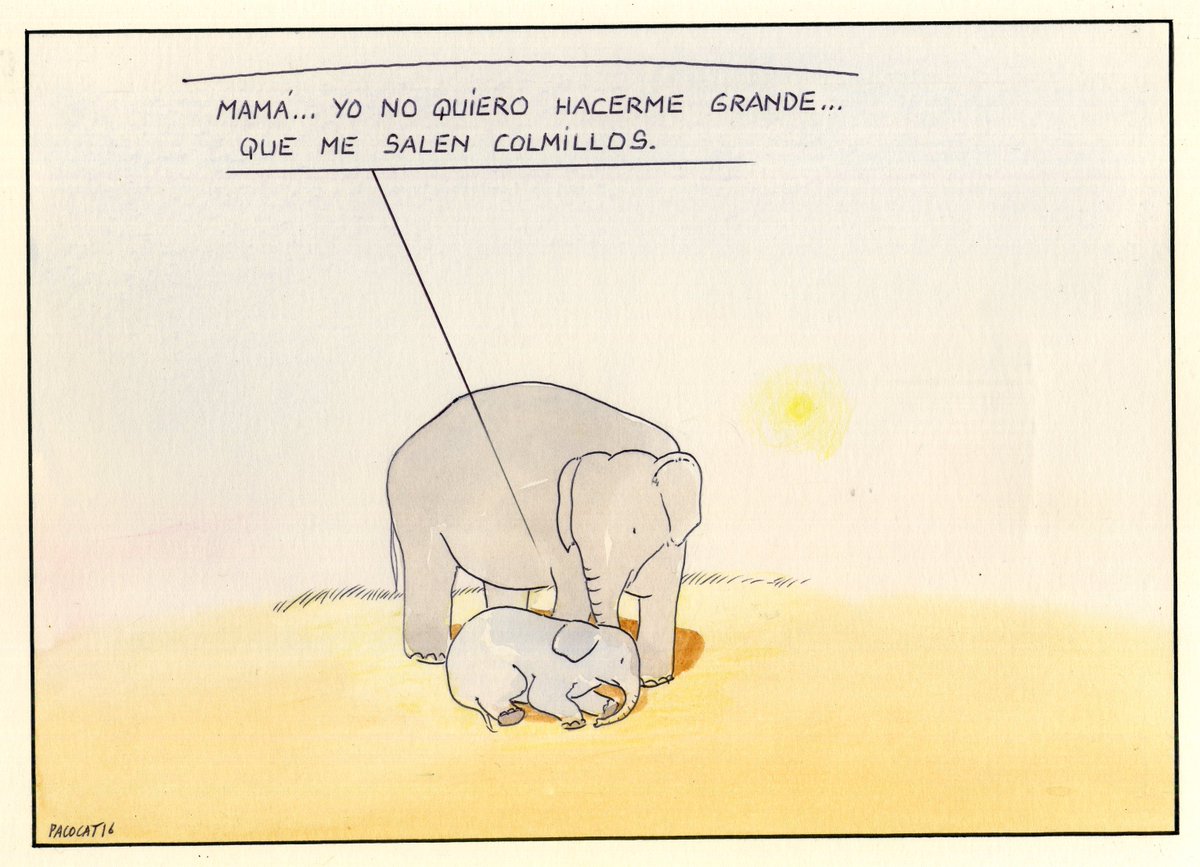 pacocatt's tweet photo. Viñeta rememorada en recuerdo de los 87 elefantes masacrados cruelmente en África. https://t.co/cUQdV7Uce9