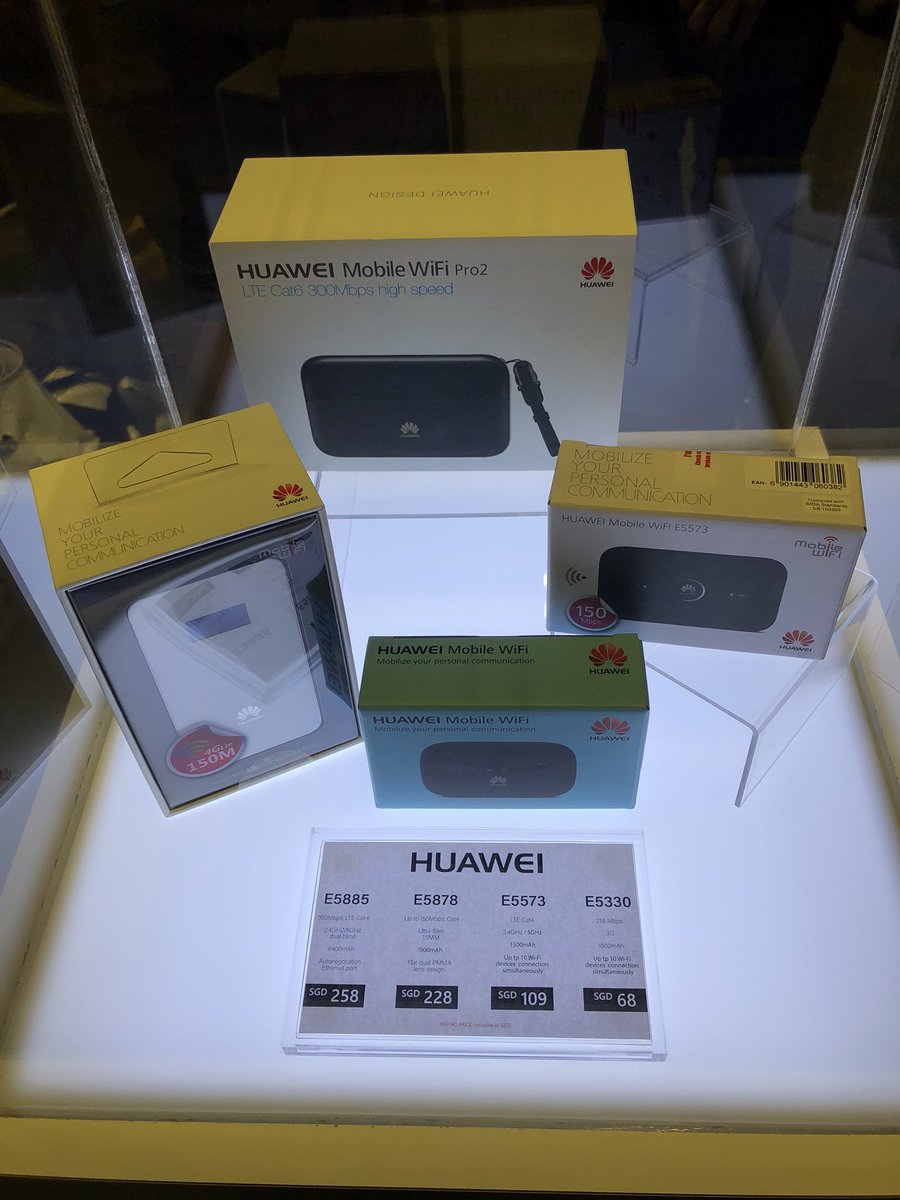 dk_darrylkang's tweet photo. Mobile WiFi anyone? Check out Huawei Mobile WiFi Pro2. LTE Cat6 for up to 300 Mbps. #comex2018 https://t.co/3kA3mbbr5a