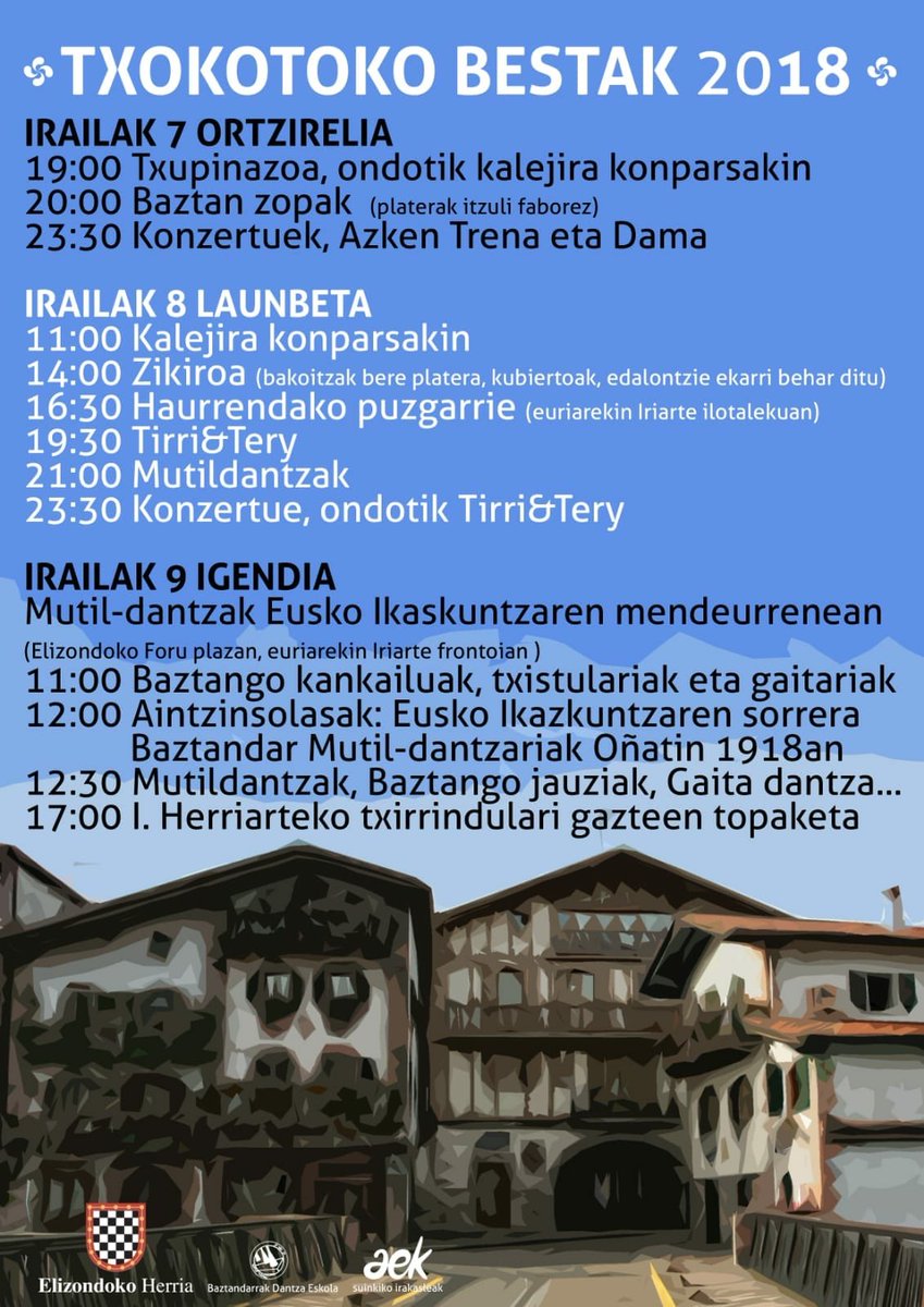 Baztan_Bidasoa's tweet photo. Ahí donde la #presa de #Elizondo entona los días, este fin de semana se celebran las #Fiestas de #Txokoto #Fiestas de barrio, con sabor y solera en @Baztan_Bidasoa ¿Quieres disfrutarlas? 
#Txokotoko #bestak, herrikoak, betikoak,... 
@naiz_agenda  
@Festarodirecto https://t.co/0SxLSbEzZE