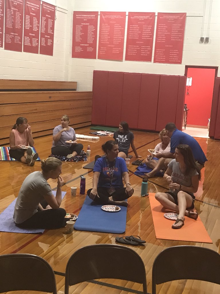 SaranacElem's tweet photo. Thank you @BoyePitcher for spending the morning with us! Self-care is critically important for educators so we’re always pouring from a full cup! ❤️ #SESational #mindfullness https://t.co/7t9guV31C8