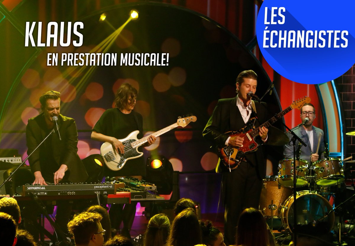 Klaus: quelle super découverte pour notre dernière prestation musicale! Et l'album sort demain! On dit ça, on dit rien! #LesÉchangistes
