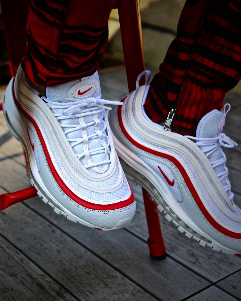 air max 97 red on feet