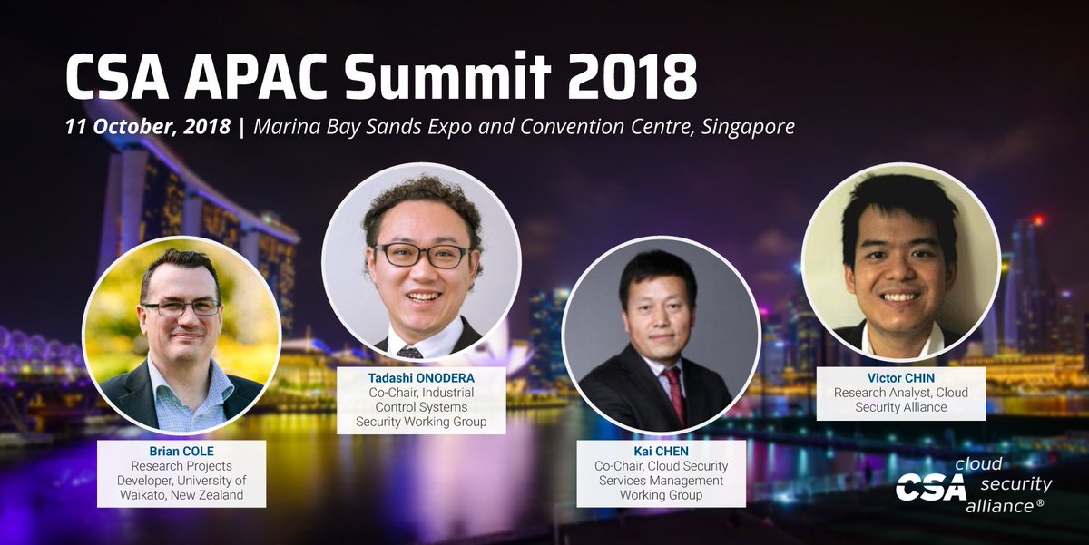 cloudsa_apac's tweet photo. Join us at this year's CSA APAC Summit on 11 Oct 2018 @ MBS https://t.co/ku4Qg5hRWp