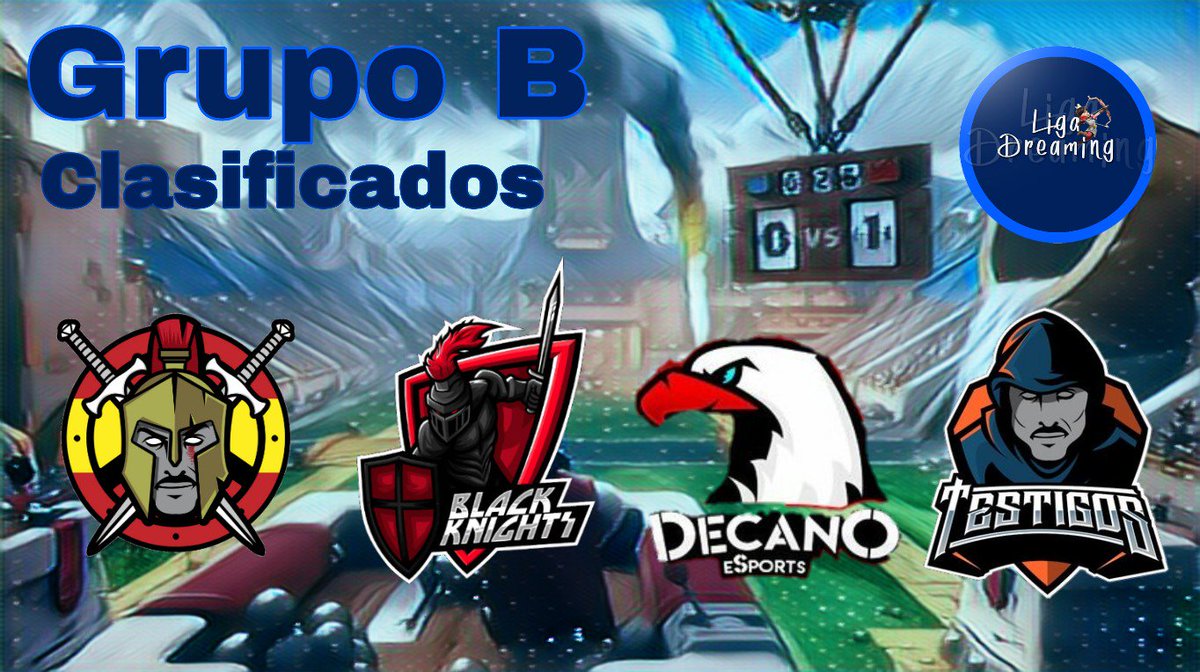 En el Grupo B.

1️⃣ <a href="/SDF_Esp/">Soldados D'Fort España 🇪🇸</a>
2️⃣ @BlackKnightsCo
3️⃣ <a href="/Decano_eSports/">Decano eSports</a>
4️⃣ @TestigosDFortCR 

Son los equipos clasificados.
¡Buena Suerte!