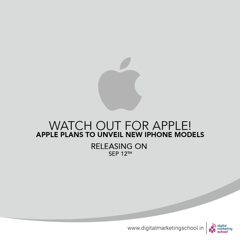 DMSHyd's tweet photo. Apple is expected to announce new iPhone models and a redesigned Apple Watch. 

Are you excited about the new Apple models? If so, comment "yes!"

#September12 #AppleEvent #Iphone8 #iOS12 #LatestTechNews #DMSHyd https://t.co/M0JMessAEZ