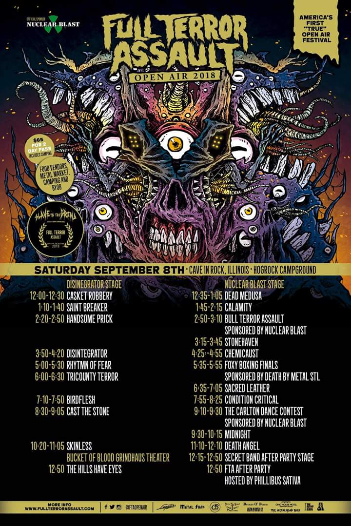 Juicifuge's tweet photo. Ready for @FTA_OpenAir I'll be there Friday! @HPGrind plays Sat. at 2:20! Can't wait to interact w/ all of you sick bastiches! I'll have @JPDUBpodcast swag to hand out to those of you who kick it with the Juice! See ya soon! 👊🍻💥 #FTAOpenAir2018 #FullTerrorAssault #JPDUB https://t.co/qbpbmm82fd
