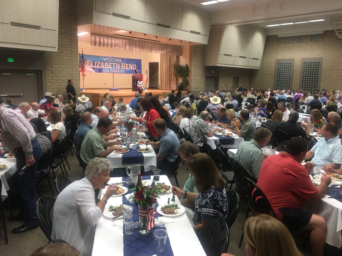 JimPatterson559's tweet photo. Looked like everyone in Kerman came out to cheer on @ElizabethHeng tonight. Glad to be one of her many supporters. Follow her journey to beat Jim Costa here: https://t.co/EeLlFHHlBt https://t.co/3PPZ3EnoHQ