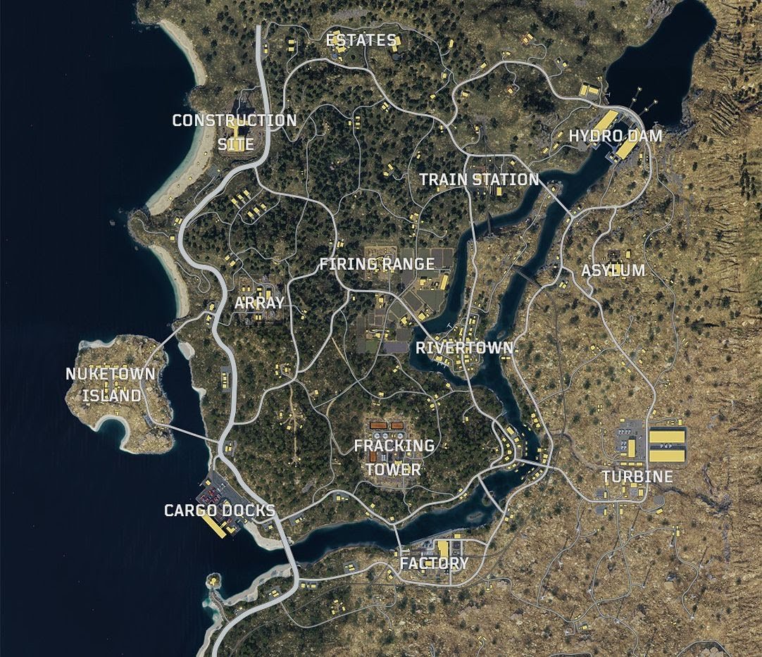 Bo4blackoutclip's tweet photo. Here's an OFFICIAL look at the Call of Duty Blackout map!!! So many memories of these POI! Where we droppin' boys?!? 5 days away!!!!!!!!!! https://t.co/OhZIjcgInT