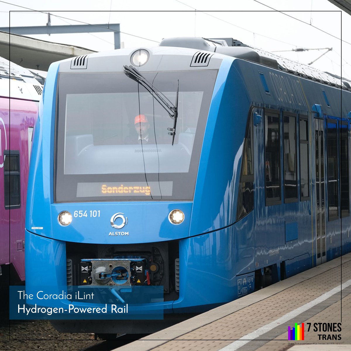 7StonesGroup's tweet image. World’s first Hydrogen-Powered and Zero-Emission passenger train has been unveiled in Germany. The first of its kind Eco-Friendly train that has been developed by French rail company Alstom. 
#7ST #transportation #CoradiaiLint #germanytrain #hydrogentrain #hydrogenpoweredrail