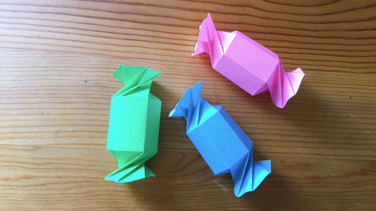 Twitter இல Origami キャンディ型パッケージ かわいい折り紙雑貨 山口真 著 より ハロウィンって言えば キャンディ