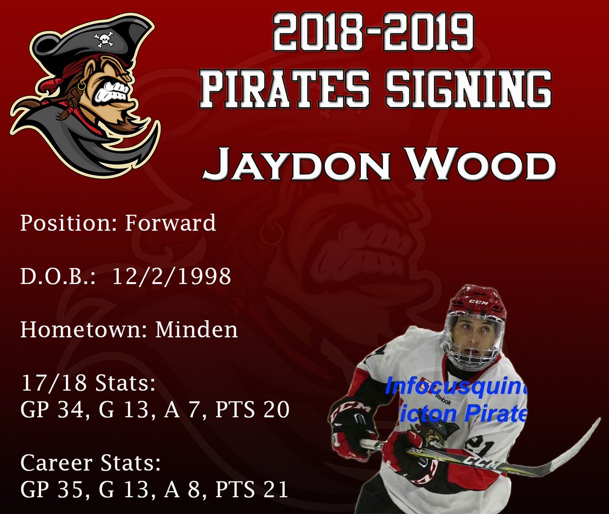 The Pirates are excited to welcome back for a second year Jaydon Wood.