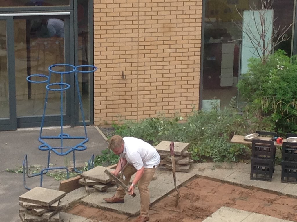 AldermansGreen's tweet photo. Mr Wellard is busy creating a new exciting learning space for Reception #AGCPSR #exciting #eyfs https://t.co/FV8C91jaCJ