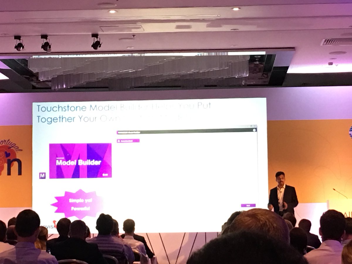 VijayPadmana's tweet photo. Sudhir Potharaju SVP @AIRWorldwide “Roll up air and non-AIR modeled losses with one financial module with Touchstone Model Builder #Envision18 https://t.co/s02l34bQuM