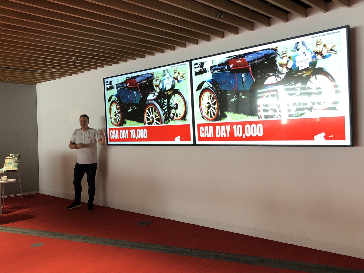 UKOUG's tweet photo. #development #middleware &amp; #integration SIG with @thebeebs -  internet is only just over 10,000 days old meaning we are still the early pioneers of what’s to come. Just look at the car technology after just 10,000 days old https://t.co/RIYqqQfNWE