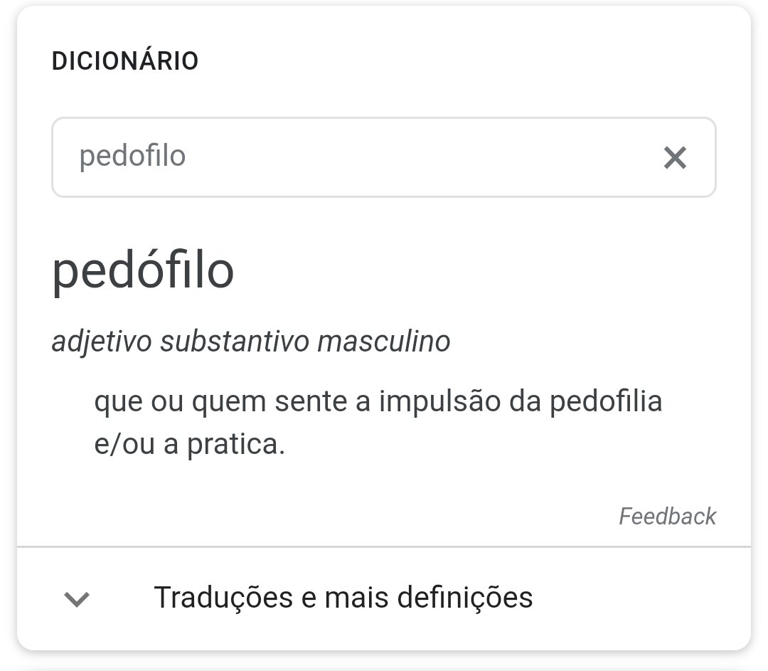 @Iovinsky @awndrx e outra: os tweets dele relatavam tbm desejo sexual com crianças. então sim, é pra chamar de pedófilia sim