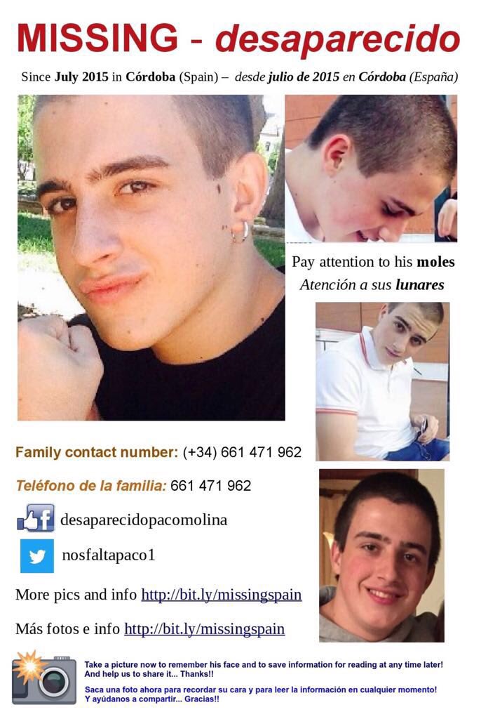 SERPY90's tweet photo. #desaparecido #rt #fav #difusion #cordoba #pacomolina #nosfaltapaco #felizjueves #oscar #campeones #8SPorElClima #SusMentirasVSNuestrasVerdades #AlcoyanoValencia #CaptainMarvel #CopaDelRey #CarolinaMarinEH #FirstDates719 #FreddieMercury #Getafe #HoyGanaMexico #HechosReales https://t.co/EikbNZLomw