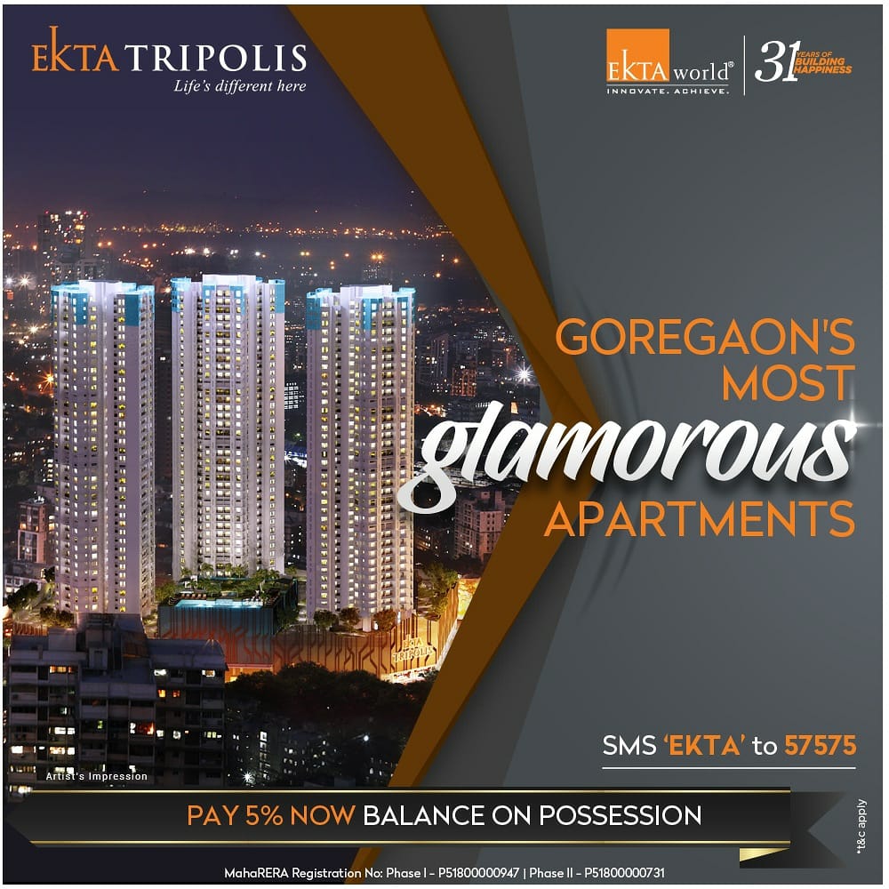 If you desire to walk with grace and poise where glamour is at its peak, then sooth your senses at Ekta Tripolis in Goregaon.

To know more visit ektatripolis.com

#EktaWorld #EktaTripolis #Goregaon #glamourousliving #glamourlifestyle #luxuryhouse