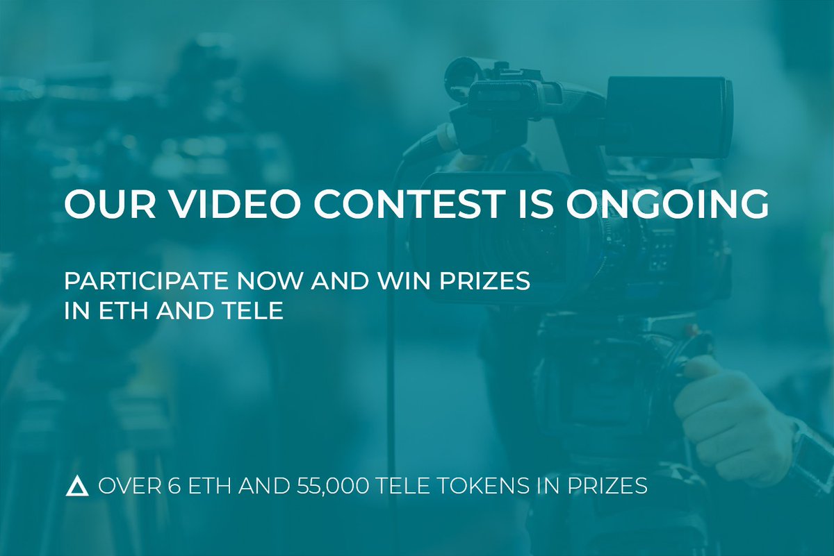 Don’t forget that our #YouTube #video #contest on #BitcoinTalk forum is still ongoing and you can take part in it right now.

Try your luck and participate today for a chance to win #prizes in #ETH and #TELE tokens. Don’t miss out on it and join: bitcointalk.org/index.php?topi…