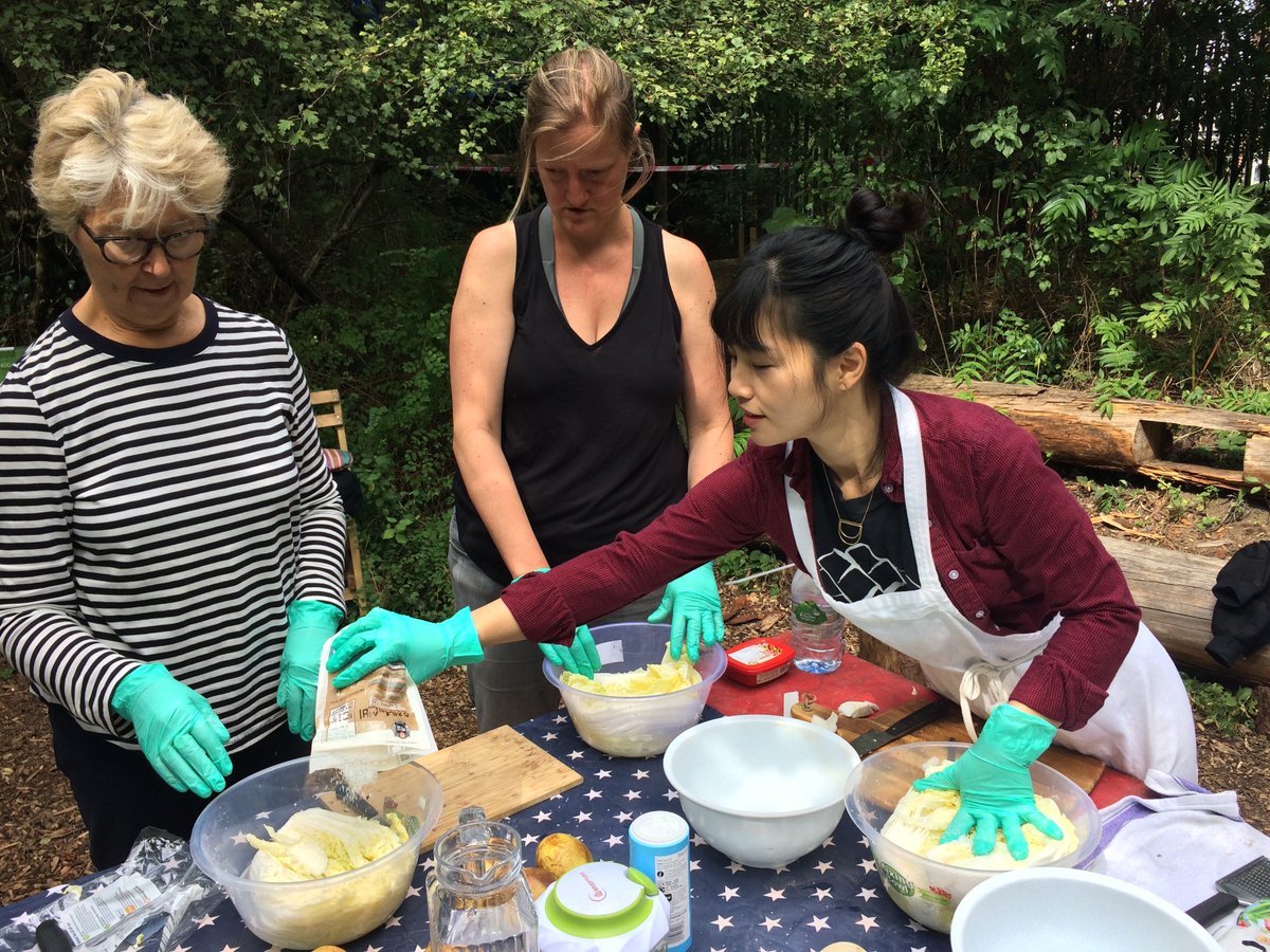 PhytologyLondon's tweet photo. Kimchi Update: As part of our Life Underground Event artists @jeong_nayoung and @elliedoney led a Kimchi making workshop. We opened up the batch of Kimchi this week and the verdict was a unanimous 'It's delicious!'. Thanks Nayoung for sharing your recipe. #kimchi #compostmentis https://t.co/Idrz1JfFeo