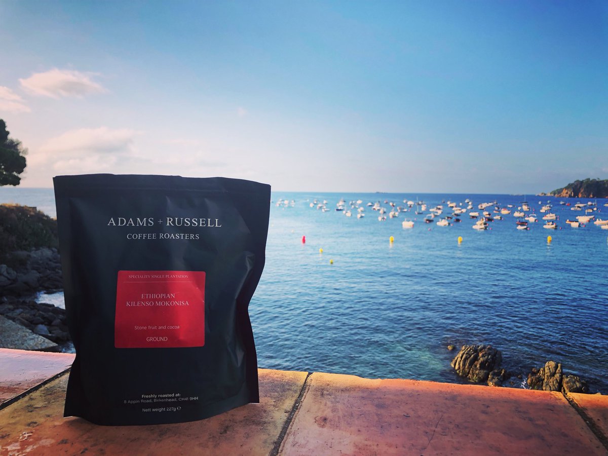 The single plantation beans made it to Calella! First morning cup was just delicious @adamsandrussell #coffee #newview #newfave #Spanishlife #☕️