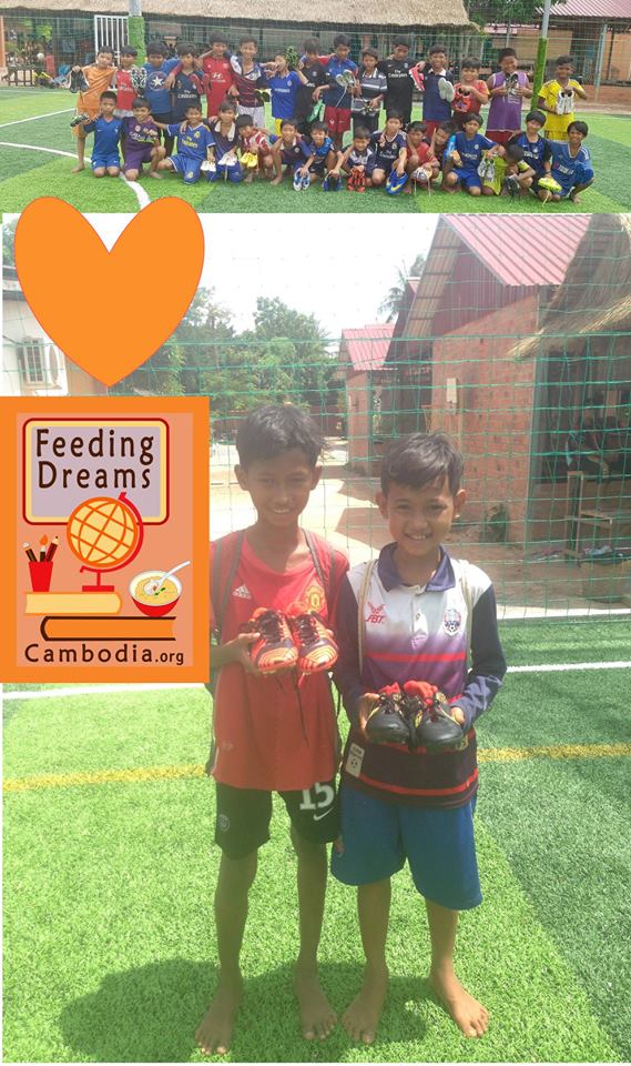 We love our volunteers &amp; supporters &amp; when they bring across much-needed items its a massive added bonus!

Thanks soooo much Sonja Parker &amp; friends from Western Australia who brought across a huge bag of Soccer balls &amp; second-hand boots.

feedingdreamscambodia.org

#charity #hunger
