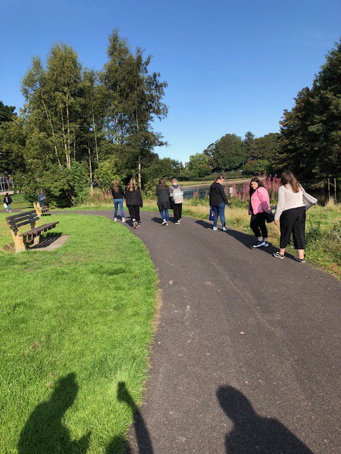Care_DAcoll's tweet photo. HNC Childhood Practice Arbroath stream #outdoorlearning #fun #JocksBench #bigbenchproject https://t.co/jFZpwwdKf4