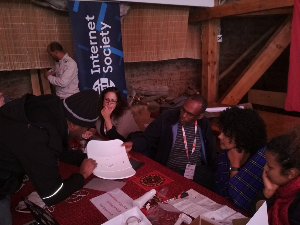 <a href="/ISOC_Africa/">Internet Society Africa</a> team preparing their wireless router for the site visit today to <a href="/ZenzeleniNet/">Zenzeleni</a> #ShapeTomorrow #SwitchItOn