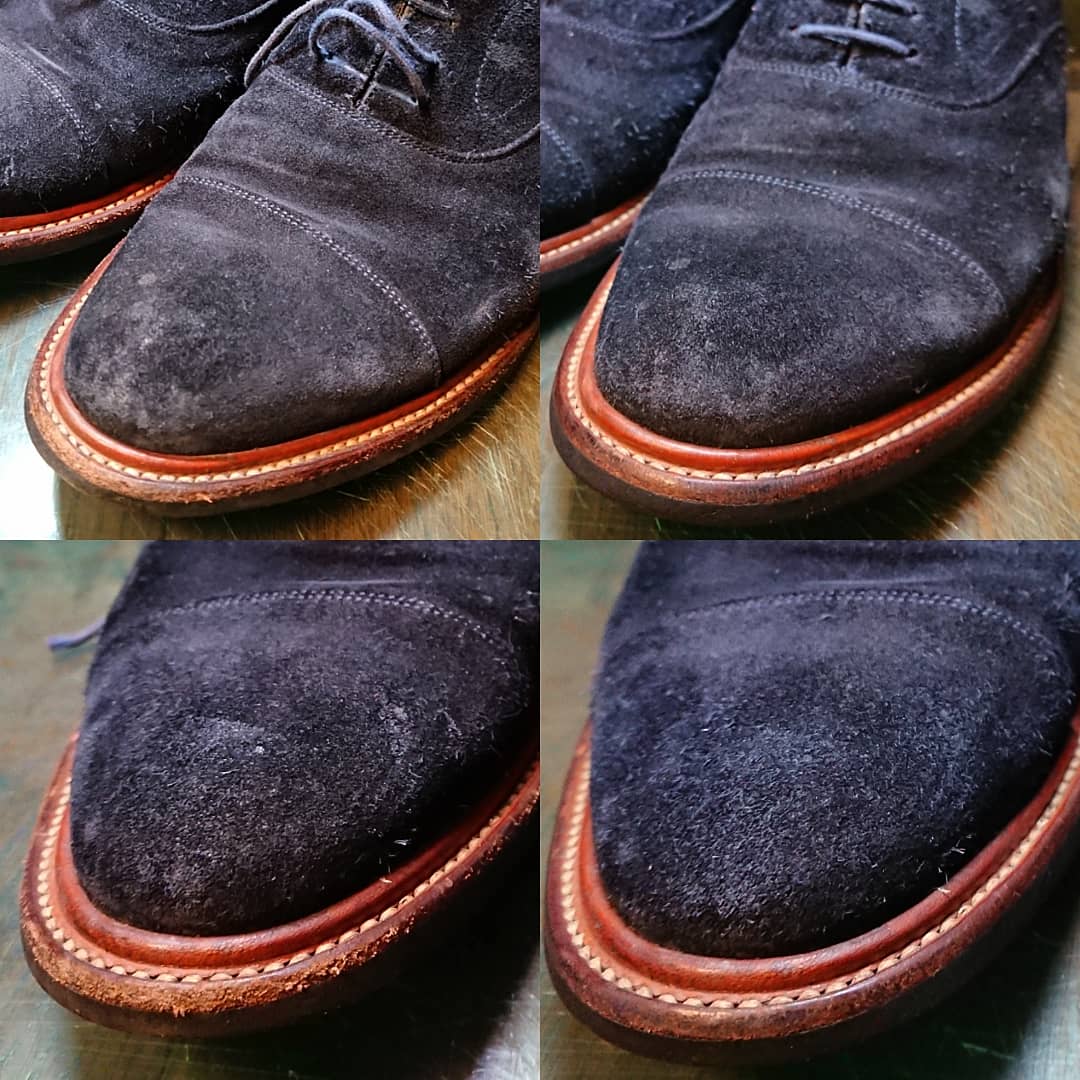 革職人チェルシー A Twitter 持ち込み靴のリペア メンテナンス 踵内張りの修復とウェルトの小端の磨き直しと全体のブラッシング 小端磨きは程々に Leathercraft Handmade Chelsealeatherartwork 革細工 レザークラフト オーダーメイド Bespokeleather