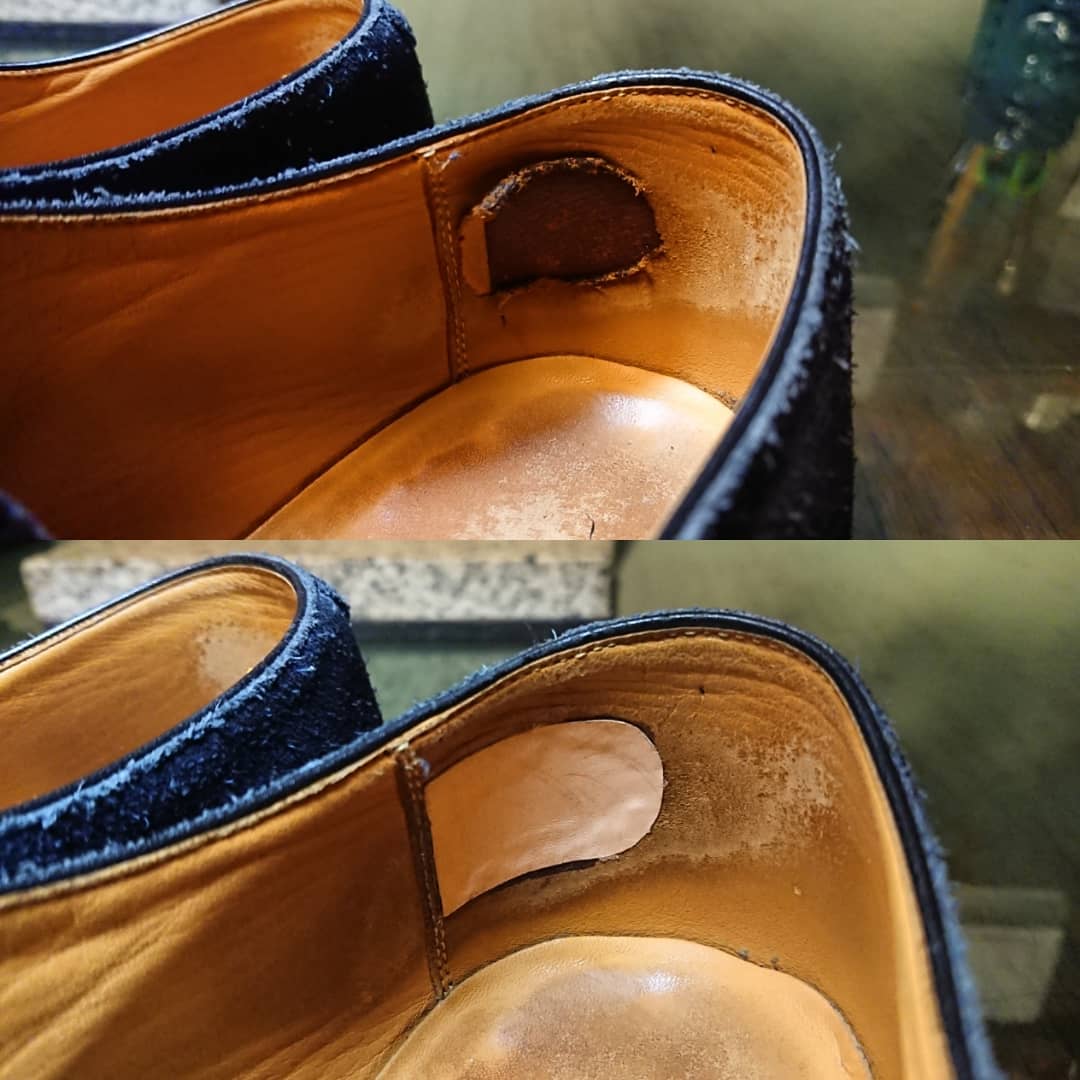 革職人チェルシー A Twitter 持ち込み靴のリペア メンテナンス 踵内張りの修復とウェルトの小端の磨き直しと全体のブラッシング 小端磨きは程々に Leathercraft Handmade Chelsealeatherartwork 革細工 レザークラフト オーダーメイド Bespokeleather