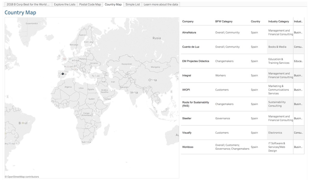 Descubre las mejores empresas para el mundo en este mapa tabsoft.co/2sTr9Kl #BestForTheWorld18