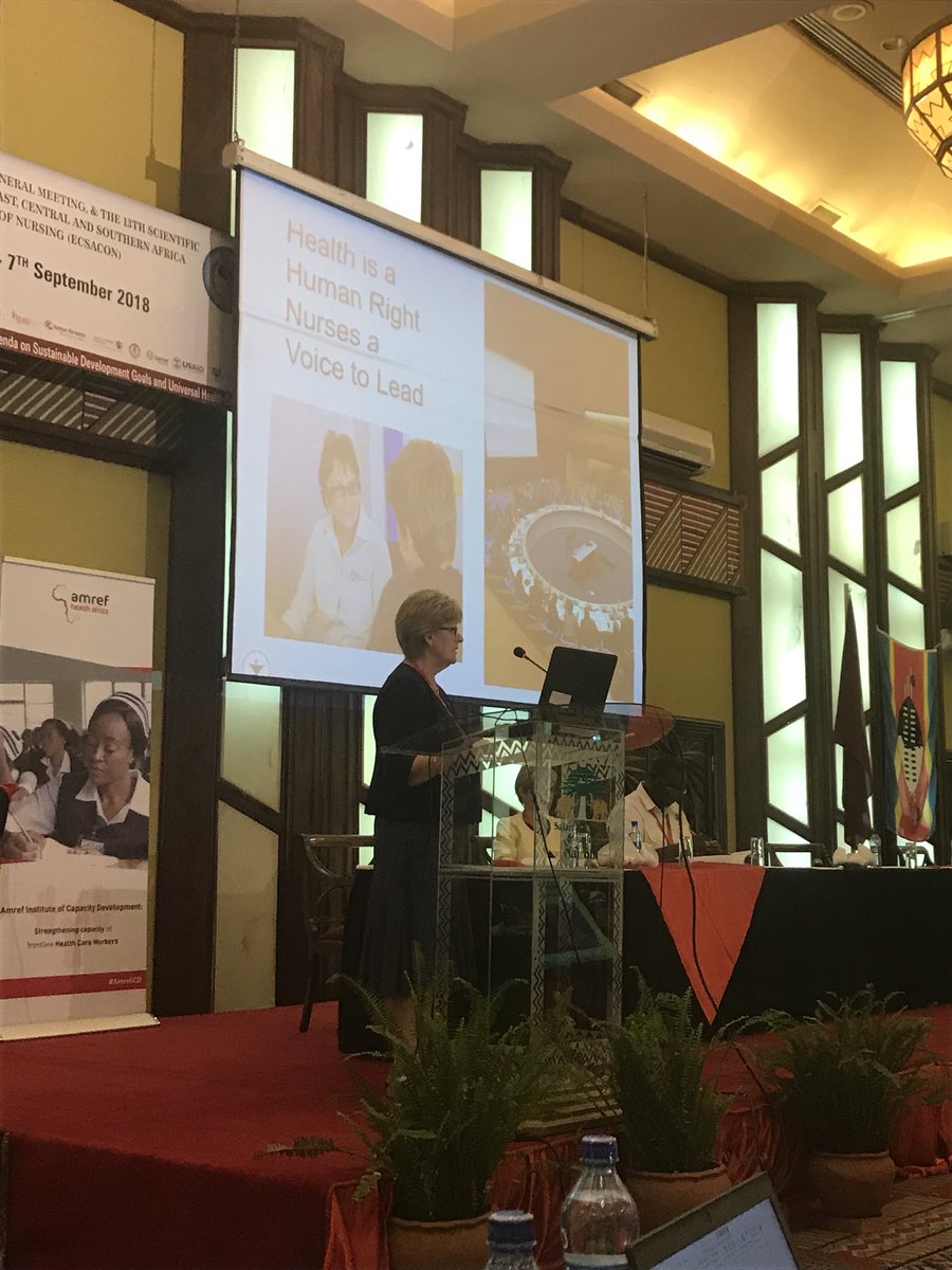 WRA_K's tweet photo. Nurses and Midwives have a key role in advancing health as a human right ; Their Voice- Annette #ECSACON @ICNurses @AmrefICD @WRAglobal @WhatWomenWantHC https://t.co/1Qm9exaSL9