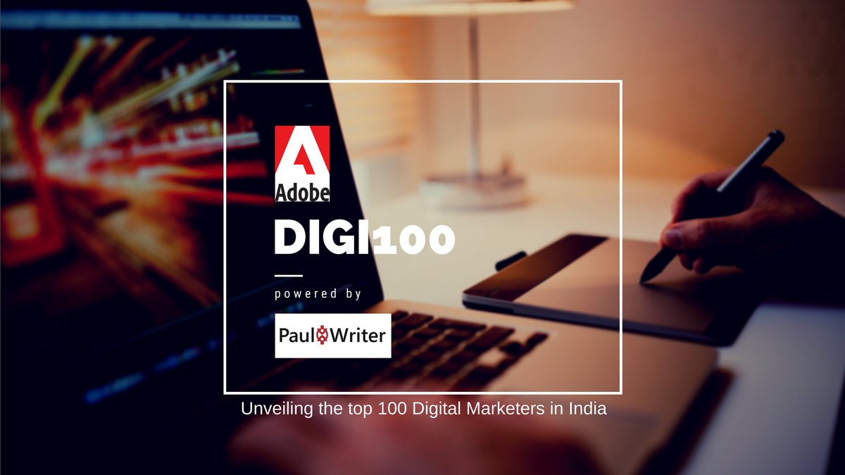 paulwriter's tweet photo. Congratulations to @ram_jalan @bhatiasachin @psynarayan @sm63 @researchnxt for making it to the Adobe Digi100! powered by #Paulwriter
#digi100 #fbc2018
https://t.co/fGWVDGt2MR https://t.co/4tzFmkISSj