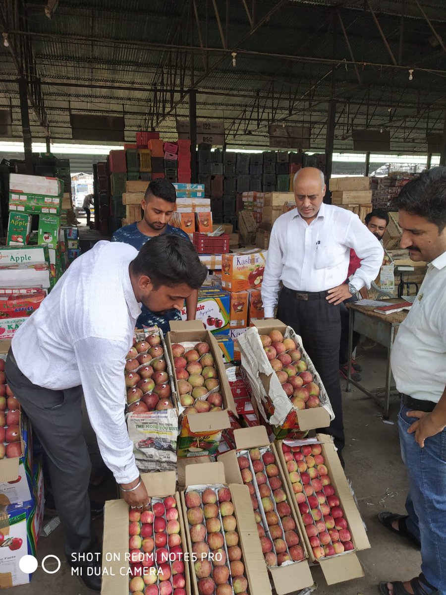 dhpm_jk's tweet photo. Today on 06.09.2018 #Chief Executive Officer and #Secretary APMC #Jammu review of Arrival of Variety of #Apples and Conducting General Inspection in #Fruit &amp; #Vegetable #Market Narwal #Jammu. https://t.co/wT5bwqWir7